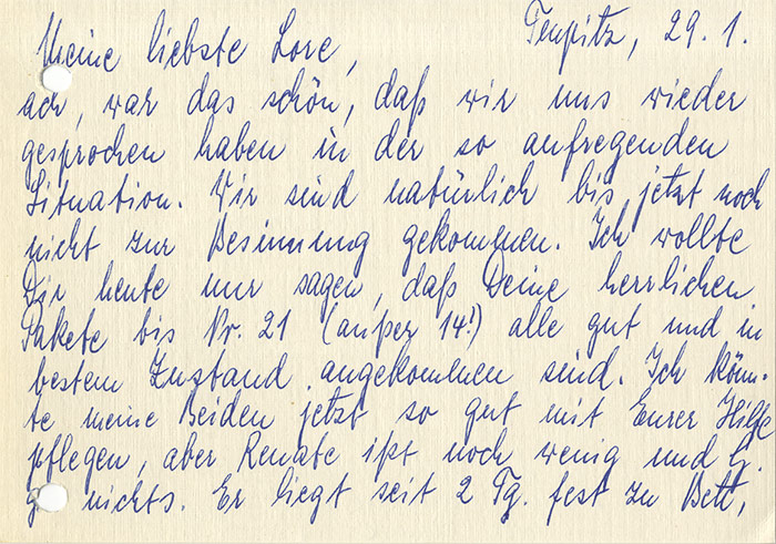 Brief von Hilde Großmann an Lore Brodhäcker | Teupitz 1965