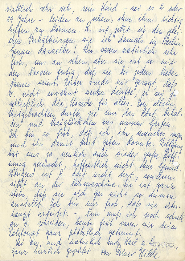 Brief von Hilde Großmann an Lore Brodhäcker | Teupitz 1968